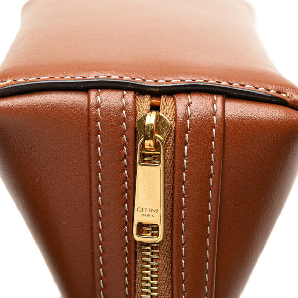 Celine Triomphe chain Shoulder Bag brown leather - Picture 4 of 8